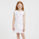 GIRLS CASUAL DRESS WHITE WITH FLORAL