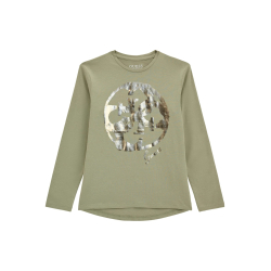 GUESS GREEN SILVER LOGO BLOUSE