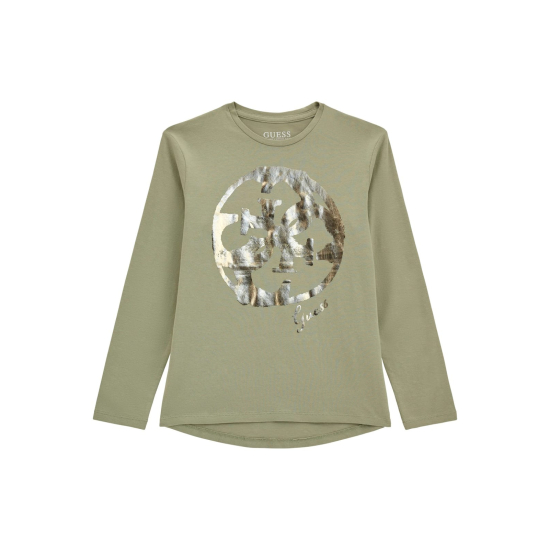 GUESS GREEN SILVER LOGO BLOUSE