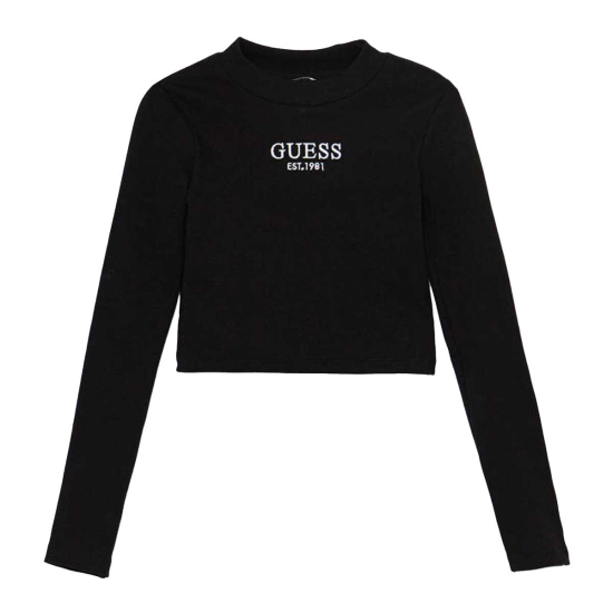 GUESS BLACK WITH WHITE LOGO BLOUSE