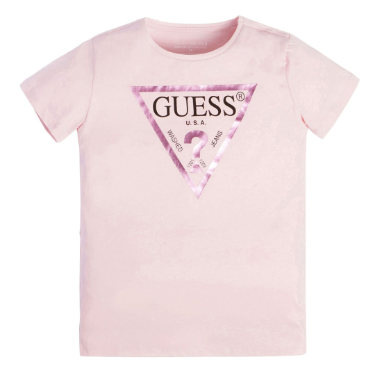 T-SHIRT GIRL PASTEL PINK WITH LOGO