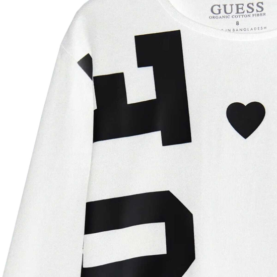 GUESS GIRL WHITE LOGO BLOUSE 