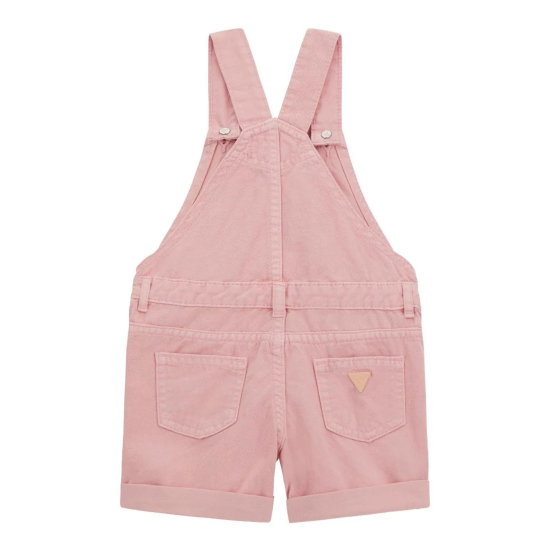 GIRLS PINK DENIM DUNGAREES