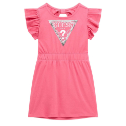 GIRLS STRETCH JERSEY DRESS PINK