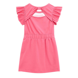 GIRLS STRETCH JERSEY DRESS PINK