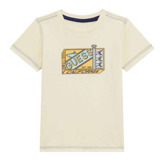 T-SHIRT YELLOW WITH LOGO GUESS