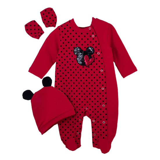 BABYLON RED 3 PACK BABY GIRL SET