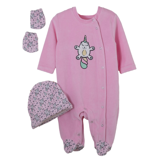 BABYLON 3 PACK PINK BABY GIRL SET