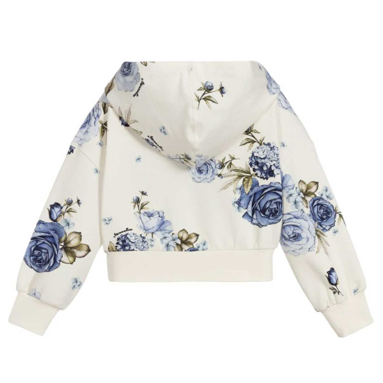 MONNALISA BLUE DESIGNS SWEATSHIRT