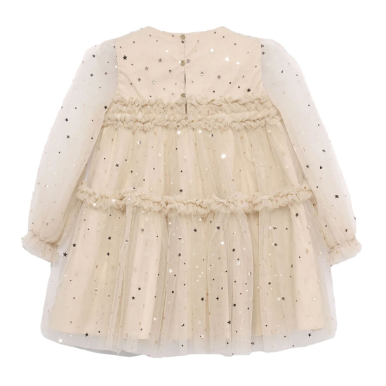 ABEL & LULA BEIGE STAR DRESS