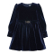 ABEL & LULA GIRL VELVET DRESS DARK BLUE