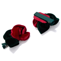 ABEL & LULA HAIR CLIPS VELVET ROSE