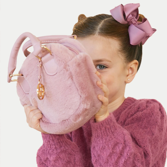 ABEL & LULA FLUFFY PINK BAG