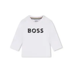 BOSS BOY WHITE BLOUSE WITH LOGO