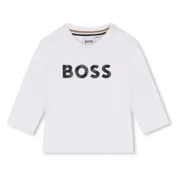 BOSS BOY WHITE BLOUSE WITH LOGO