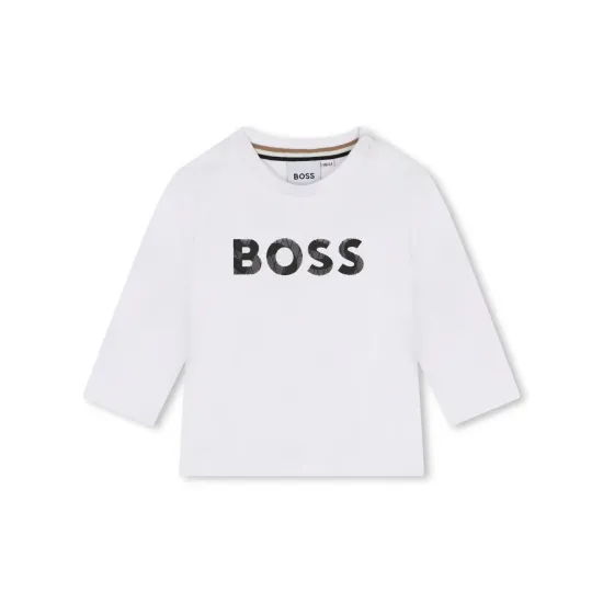 BOSS BOY WHITE BLOUSE WITH LOGO