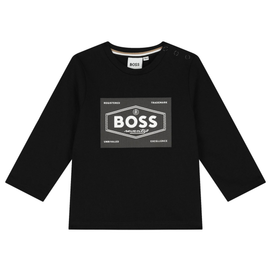 BOSS BLACK BLOUSE WITH WHITE & GREY LOGO