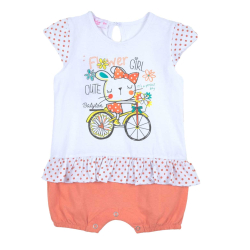 BABY GIRL PINK BODYSUIT WITH DESIGNS