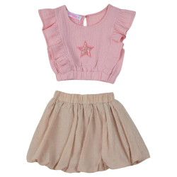 PINK & BEIGE GIRL SET 