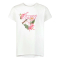 T-SHIRT GIRL WHITE LOGO PINK FLORAL