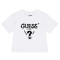 GUESS GIRL WHITE WITH BLACK LOGO BLOUSE