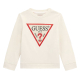 GUESS BEIGE BLOUSE WITH RED SEQUIN LOGO