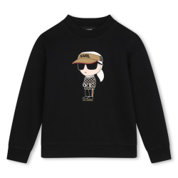 KARL LAGERFELD BLACK WITH LOGO BLOUSE