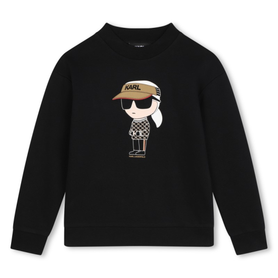 KARL LAGERFELD BLACK WITH LOGO BLOUSE