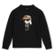 KARL LAGERFELD BLACK WITH LOGO BLOUSE