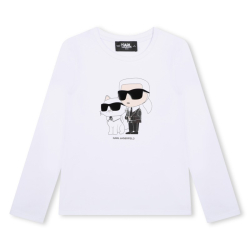 KARL LAGERFELD WHITE LOGO BLOUSE