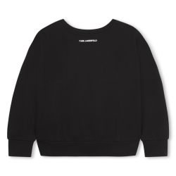 KARL LAGERFELDBOY BLACK LOGO BLOUSE