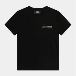 T-SHIRT BLACK WITH LOGO KARL LAGERFELD