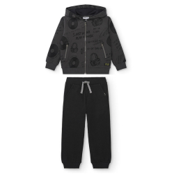 NATHKIDS GREY & BLACK BOY SET