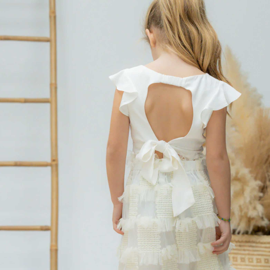 DREAMY RUFFLE OPEN BACK TOP 