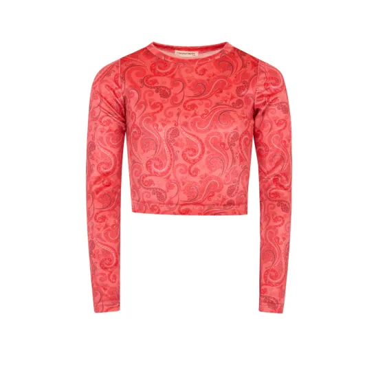 KYNTHIAN RED VELVET TOP