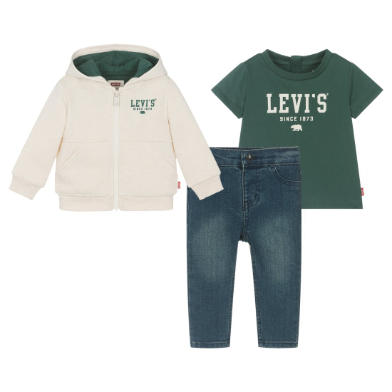 LEVI'S 3 PACK GREEN & WHITE SET