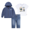 LEVI'S 3 PACK BABY BOY WHITE & BLUE SET