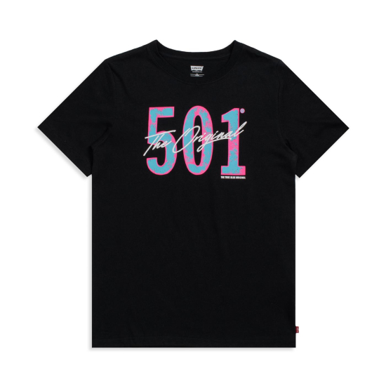 T-SHIRT BLACK WITH PINK LOGO