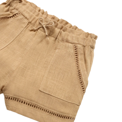 MAYORAL BEIGE BABY GIRL SHORTS LINEN