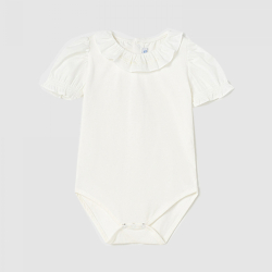 MAYORAL WHITE BABY GIRL COVERALL 