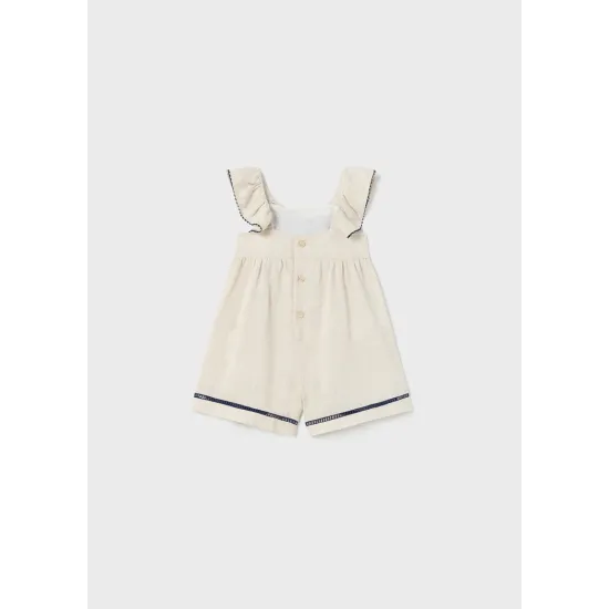 MAYORAL BABY GIRL BEIGE COVERALL 