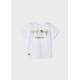 MAYORAL WHITE T-SHIRT WITH COLOURFULL LOGO 