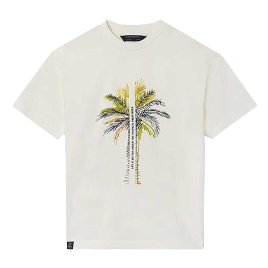 MAYORAL BOY WHITE T-SHIRT WITH PALM TREE