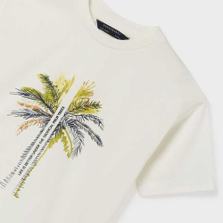 MAYORAL BOY WHITE T-SHIRT WITH PALM TREE