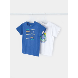 MAYORAL BLUE & WHITE 2 PACK T-SHIRT SET