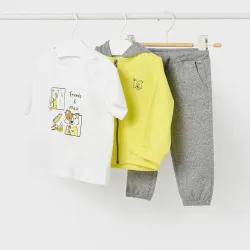 MAYORAL BABY BOY YELLOW & GREY SET 