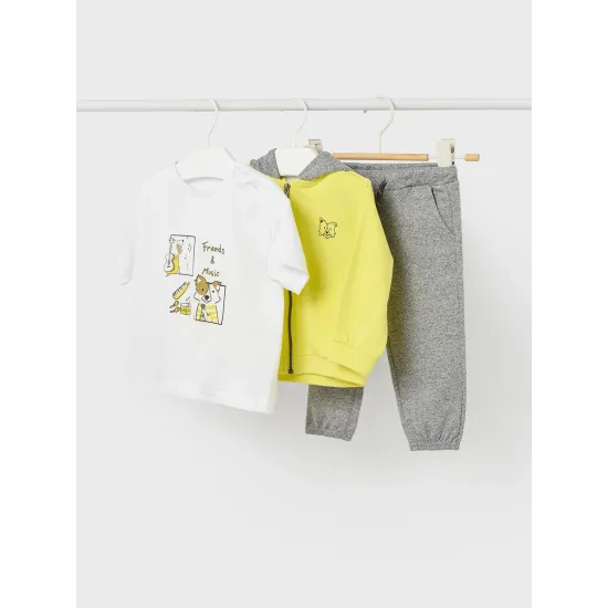 MAYORAL BABY BOY YELLOW & GREY SET 