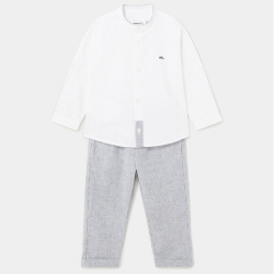 MAYORAL BABY BOY WHITE SHIRT & GREY PANTS