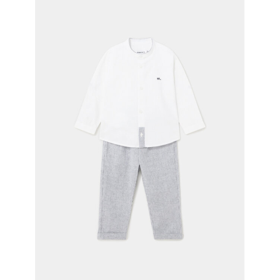 MAYORAL BABY BOY WHITE SHIRT & GREY PANTS