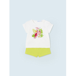 MAYORAL BABY GIRL WHITE & LIME SET